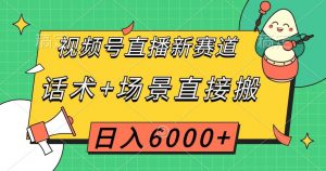 视频号直播新赛道，话术+场景直接搬，日入6000+【揭秘】-178分享