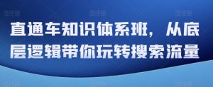 直通车知识体系班，从底层逻辑带你玩转搜索流量-178分享