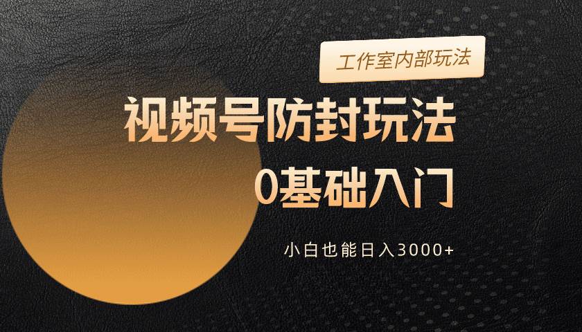 （10107期）2024视频号升级防封玩法，零基础入门，小白也能日入3000+-旺仔资源库