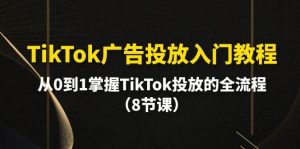 (10085期)TikTok广告投放入门教程,从0到1掌握TikTok投放的全流程(8节课)-旺仔资源库