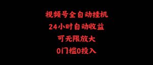 (10031期)视频号全自动挂机,24小时自动收益,可无限放大,0门槛0投入-旺仔资源库