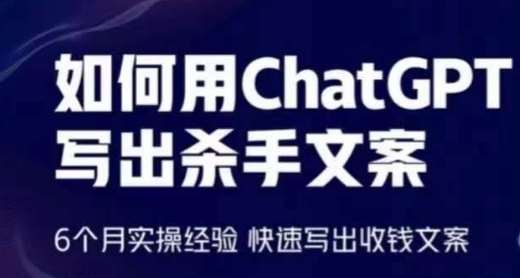 如何用ChatGPT写出杀手文案，6个月实操经验，快速写出收钱文案-旺仔资源库