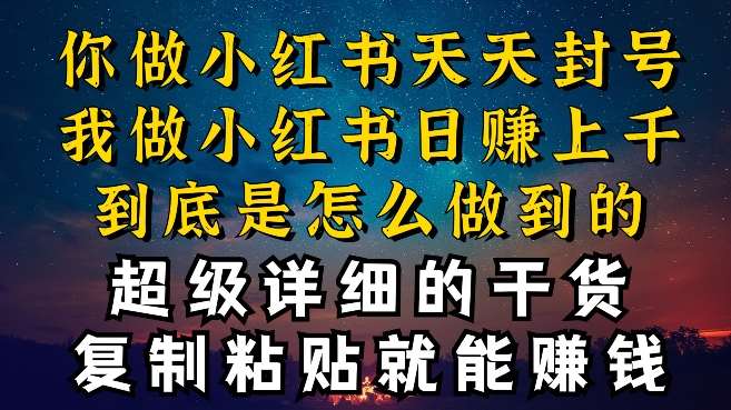 都知道小红书能引流私域变现，可为什么我能一天引流几十人变现上千，但你却频频封号违规被限流【揭秘】-旺仔资源库