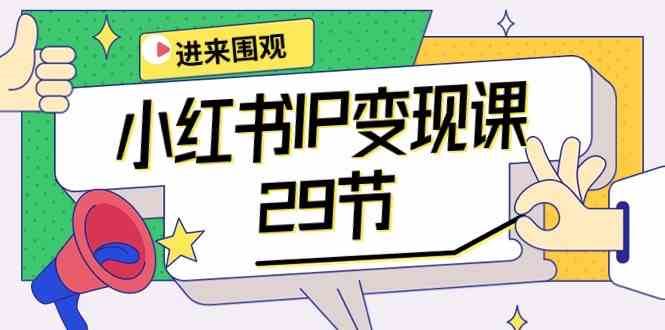 小红书IP变现课：开店/定位/IP变现/直播带货/爆款打造/涨价秘诀/等等/29节-旺仔资源库