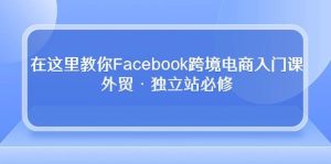 （10259期）在这里教你Facebook跨境电商入门课，外贸·独立站必修-旺仔资源库