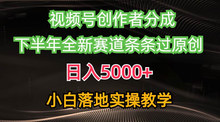 （10294期）视频号创作者分成最新玩法，日入5000+  下半年全新赛道条条过原创，小…-旺仔资源库