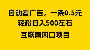 （10306期）广告收益风口，轻松日入500+，新手小白秒上手，互联网风口项目-旺仔资源库