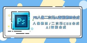 PS人像二次元AI智能修图 合成 人像修图/二次元 COS合成/AI 智能合成（119节完整版）-旺仔资源库
