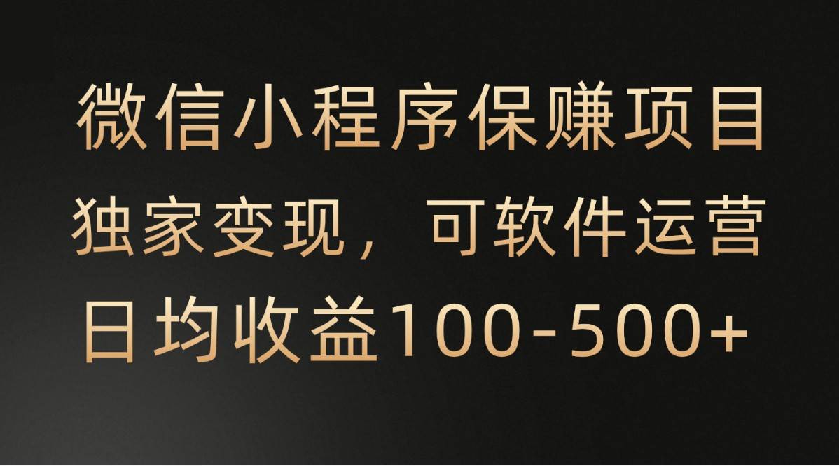腾讯官方项目，可软件自动运营，稳定有保障，时间自由，永久售后，日均收益100-500+-旺仔资源库