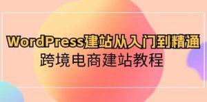 WordPress建站从入门到精通，跨境电商建站教程（60节课）-旺仔资源库