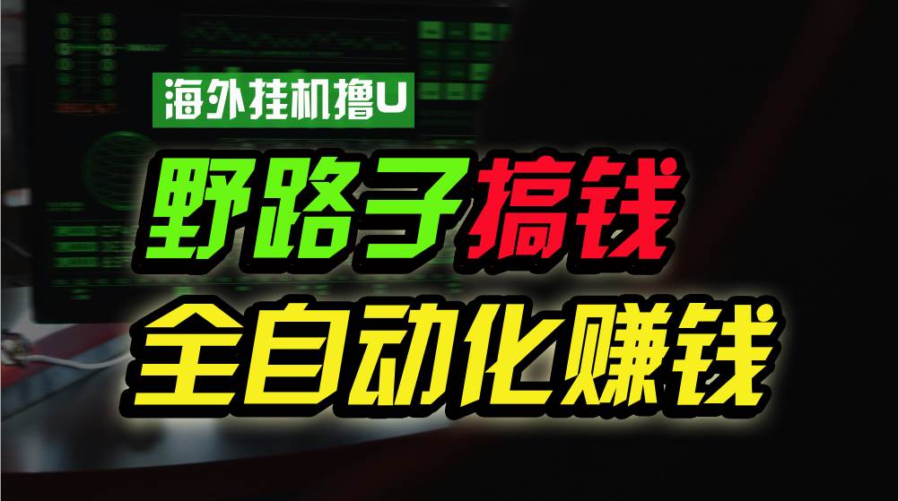 （10366期）海外挂机撸U新平台，日赚8-15美元，全程无人值守，可批量放大，工作室…-旺仔资源库