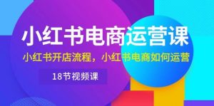（10429期）小红书·电商运营课：小红书开店流程，小红书电商如何运营（18节视频课）-旺仔资源库