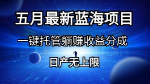（10469期）五月刚出最新蓝海项目一键托管 躺赚收益分成 日产无上限-旺仔资源库