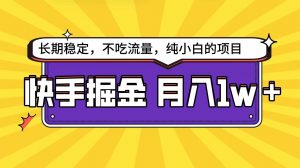 快手超容易变现思路，小白在家也能轻松月入1w+-旺仔资源库