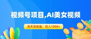（10501期）视频号蓝海项目,AI美女视频，当天见收益，日入1000+-旺仔资源库