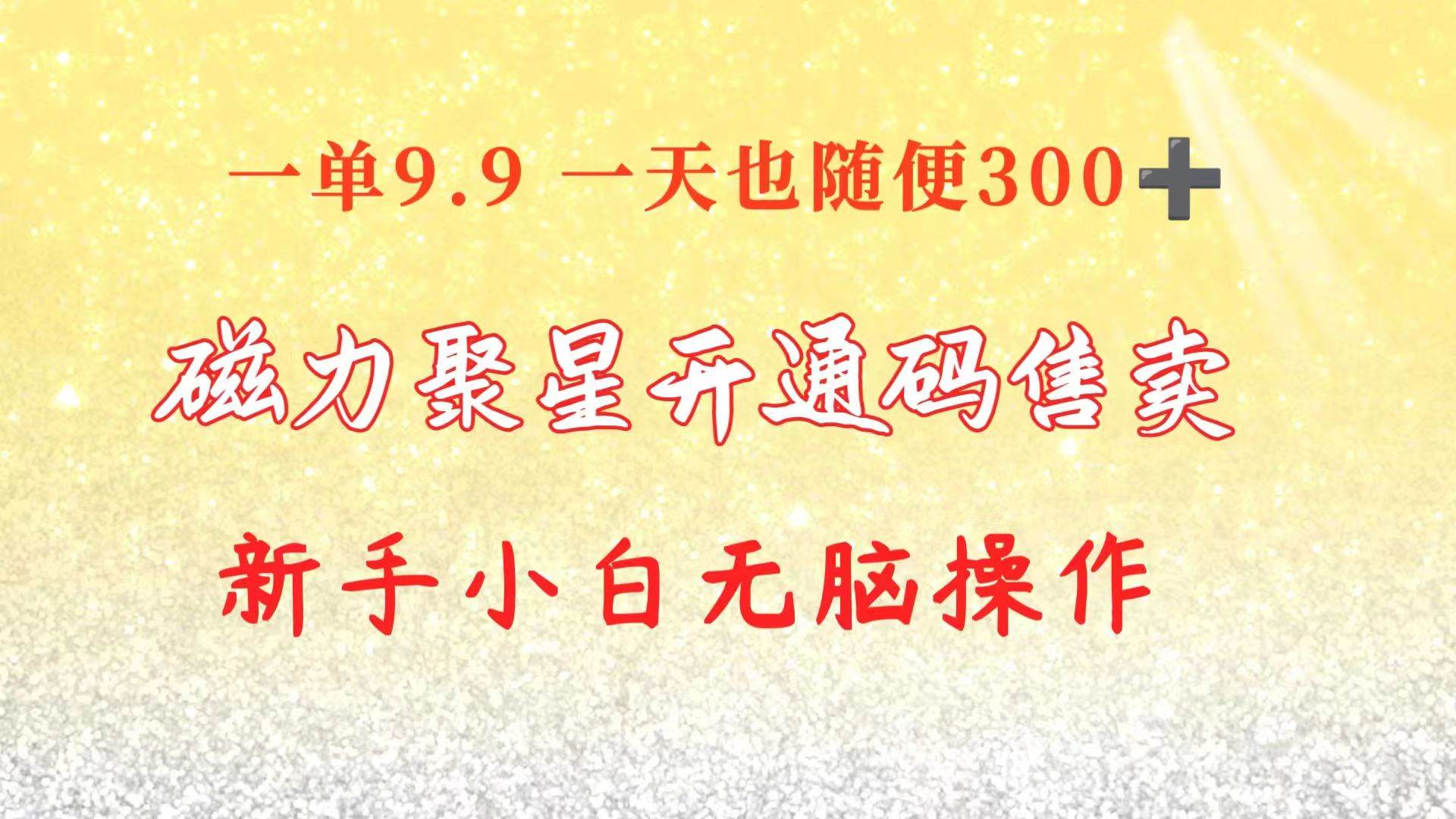 （10519期）快手磁力聚星码信息差 售卖  一单卖9.9  一天也轻松300+ 新手小白无脑操作-旺仔资源库