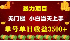 闷声发财项目，一天收益至少3500+，相信我，能赚钱和会赚钱根本不是一回事-旺仔资源库