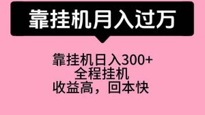 （10572期）靠挂机，月入过万，特别适合宝爸宝妈学生党，工作室特别推荐-旺仔资源库