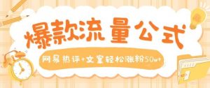 爆款流量公式，网易热评+文案轻松涨粉50w+【揭秘】-旺仔资源库