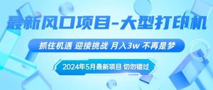 （10597期）2024年5月最新风口项目，抓住机遇，迎接挑战，月入3w+，不再是梦-旺仔资源库