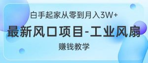 （10663期）白手起家从零到月入3W+，最新风口项目-工业风扇赚钱教学-旺仔资源库