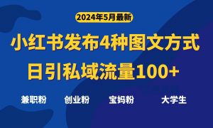 （10677期）最新小红书发布这四种图文，日引私域流量100+不成问题，-旺仔资源库