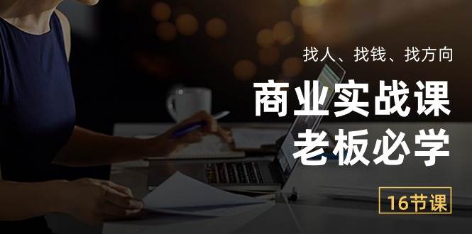 （10710期）商业实战课【老板必学】：找人、找钱、找方向（16节课）-旺仔资源库