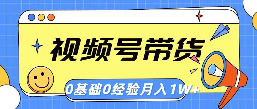 （10723期）视频号轻创业带货，零基础，零经验，月入1w+-旺仔资源库