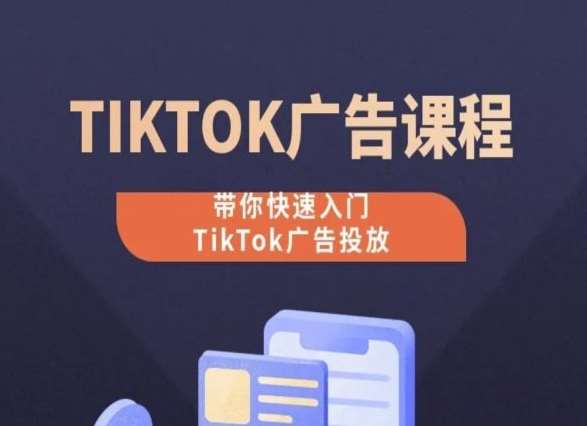 TikTok广告投放课程，从0-1实操课，带你快速入门TikTok广告投放-旺仔资源库