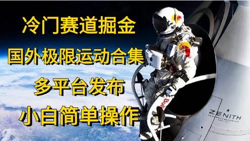 （10745期）冷门赛道掘金，国外极限运动视频合集，多平台发布，小白简单操作-旺仔资源库