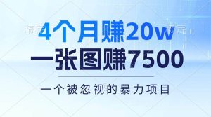 （10765期）4个月赚20万！一张图赚7500！多种变现方式，一个被忽视的暴力项目-旺仔资源库