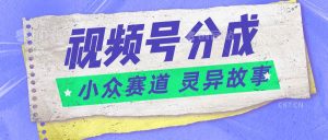 视频号分成掘金小众赛道 灵异故事，普通人都能做得好的副业-旺仔资源库