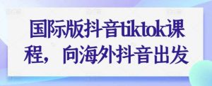 国际版抖音tiktok课程，向海外抖音出发-旺仔资源库