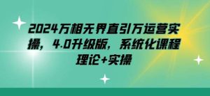 2024万相无界直引万运营实操，4.0升级版，系统化课程 理论+实操-旺仔资源库