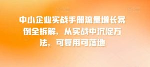 中小企业实战手册流量增长案例全拆解，从实战中沉淀方法，可复用可落地-旺仔资源库