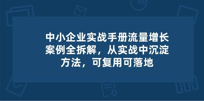 （10889期）中小 企业 实操手册-流量增长案例拆解，从实操中沉淀方法，可复用可落地-旺仔资源库