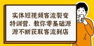 （10904期）实体-短视频客流 裂变特训营，教你0基础源源不断获取客流到店（29节）-旺仔资源库