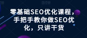 零基础SEO优化课程，手把手教你做SEO优化，只讲干货-旺仔资源库