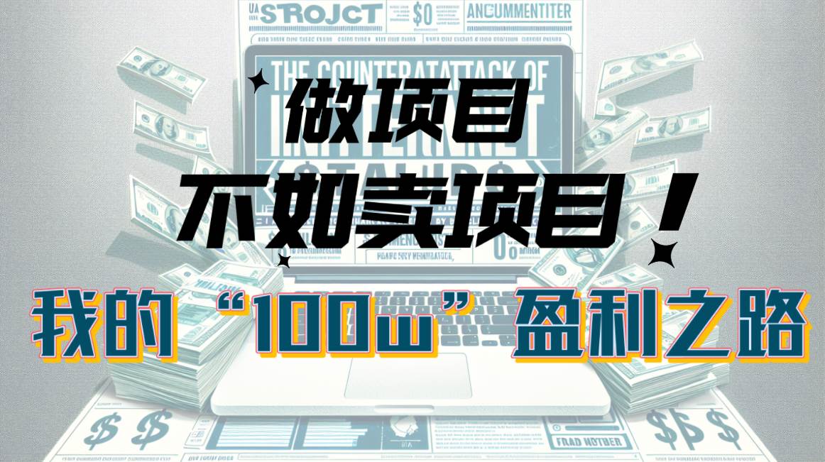 （10930期）为什么做项目不如卖项目？我的100W+盈利之路-旺仔资源库