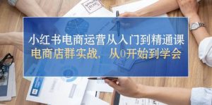 （10937期）小红书电商运营从入门到精通课，电商店群实战，从0开始到学会-旺仔资源库