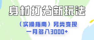 身材颜值打分新玩法（实操指南）另类变现一月多入3000+-旺仔资源库