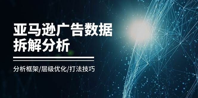 （11004期）亚马逊-广告数据拆解分析，分析框架/层级优化/打法技巧（8节课）-旺仔资源库