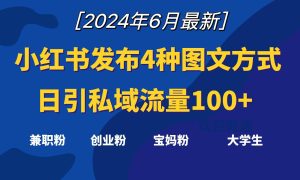 小红书发布这4种图文，就能日引私域流量100+-旺仔资源库