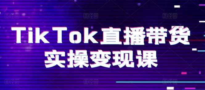 TikTok直播带货实操变现课：系统起号、科学复盘、变现链路、直播配置、小店操作流程、团队搭建等。-旺仔资源库