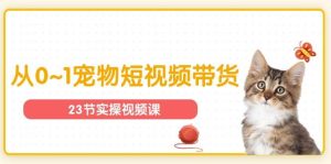 宠物行业从0~1宠物短视频带货实操课（23节课）-旺仔资源库