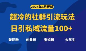（11100期）超冷门的社群引流玩法，日引精准粉100+，赶紧用！-旺仔资源库