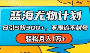 蓝海尤物计划，AI重绘美女视频，日引s粉300+，不限流不封号，轻松月入1w+【揭秘】-旺仔资源库