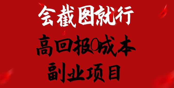 会截图就行，高回报0成本副业项目，卖离婚模板一天1.5k+【揭秘】-旺仔资源库