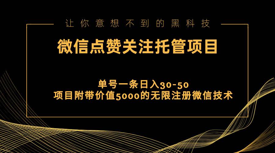 （11177期）视频号托管点赞关注，单微信30-50元，附带价值5000无限注册微信技术-旺仔资源库