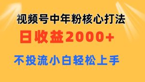 （11205期）视频号中年粉核心玩法 日收益2000+ 不投流小白轻松上手-旺仔资源库